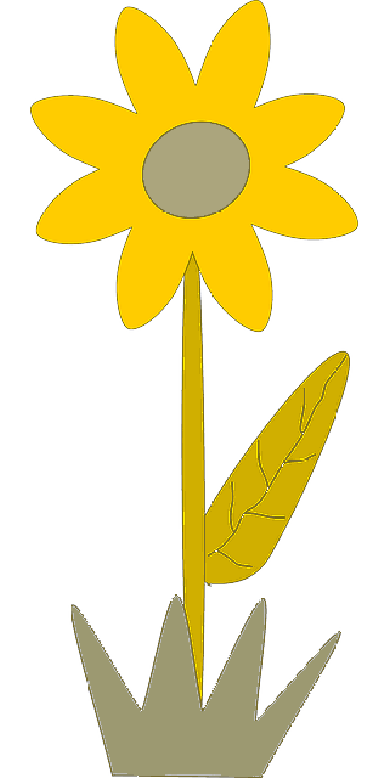 800x1600 Yellow, Plants, Sun, Flower, Flowers, Cartoon, Border