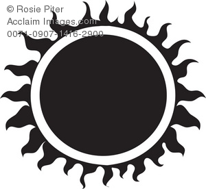 300x276 A Black Tribal Sun. Clip Art Clipart Panda