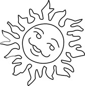 167x170 Sun Clip Art Black And White Clipart Panda