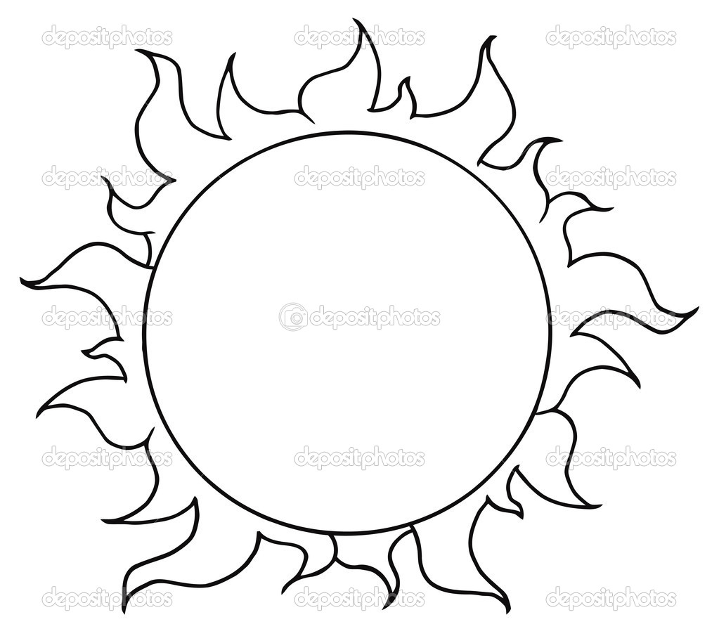 1023x905 Sun Outline Clipart