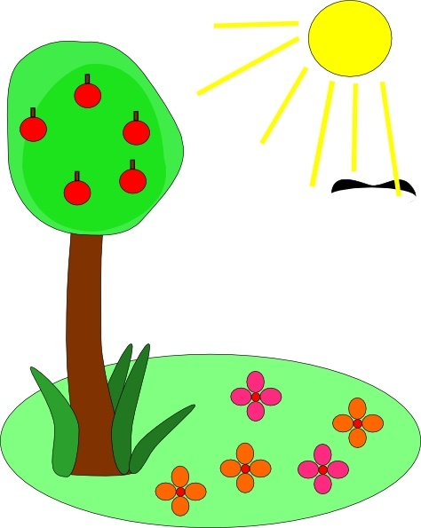 474x595 Sun Tree Flowers Clip Art Free Vector In Open Office Drawing Svg