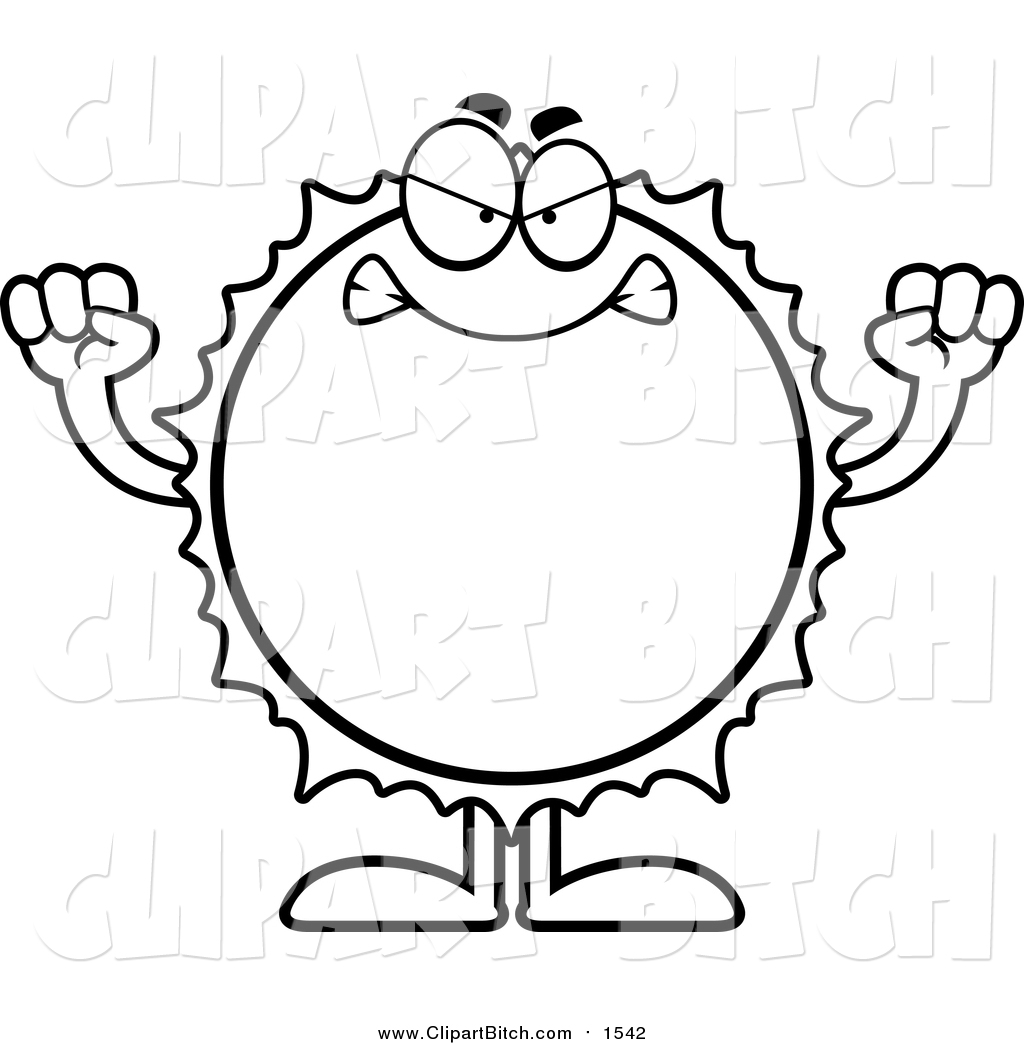 1024x1044 Clip Vector Cartoon Art Of A Lineart Mad Sun By Cory Thoman