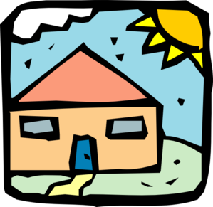 299x291 House In The Sun Clip Art