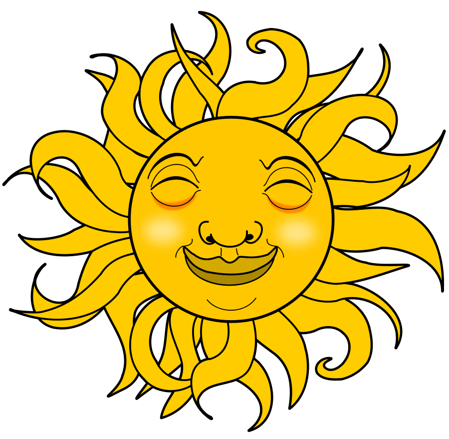 900x879 Sun And Moon Clip Art