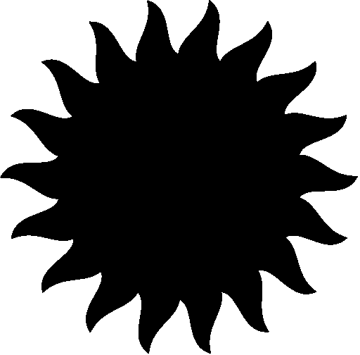 512x504 Sun And Moon Clipart Black And White
