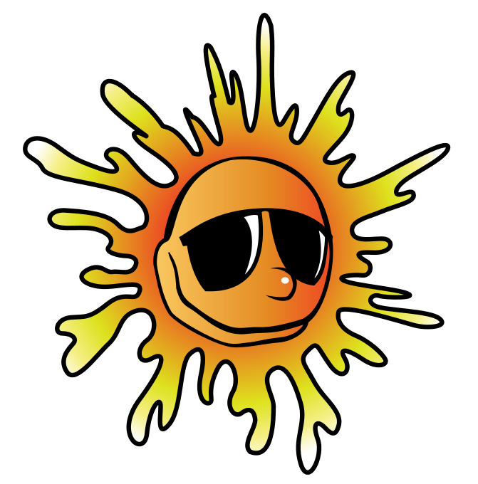 671x680 Beach Sun Clipart