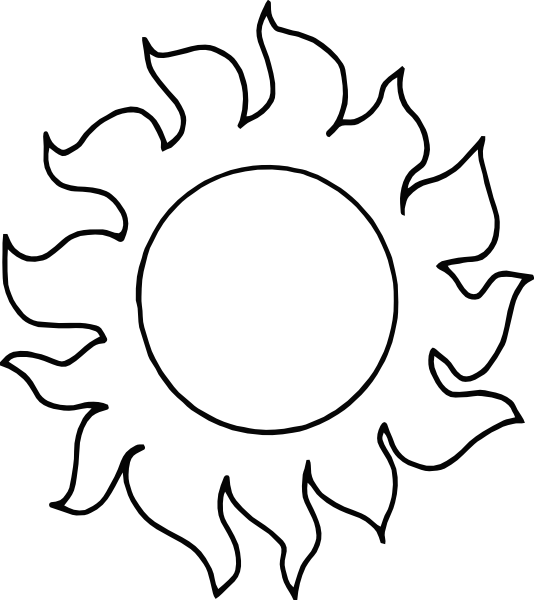 534x600 Sun Clip Art Black And White Many Interesting Cliparts