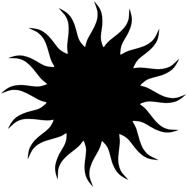 600x601 Sun Vector Clipart