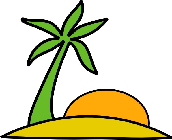 596x484 Island, Palm, And The Sun Clip Art Free Vector In Open Office