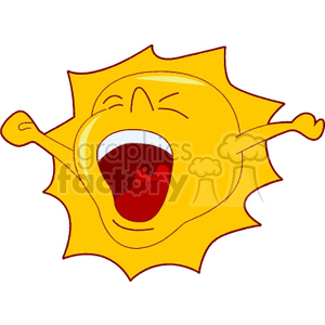 300x300 Royalty Free Sun Yawning In The Morning 151027 Vector Clip Art