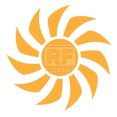 400x400 Simple Symbolic Sun Free Vector Clip Art Image