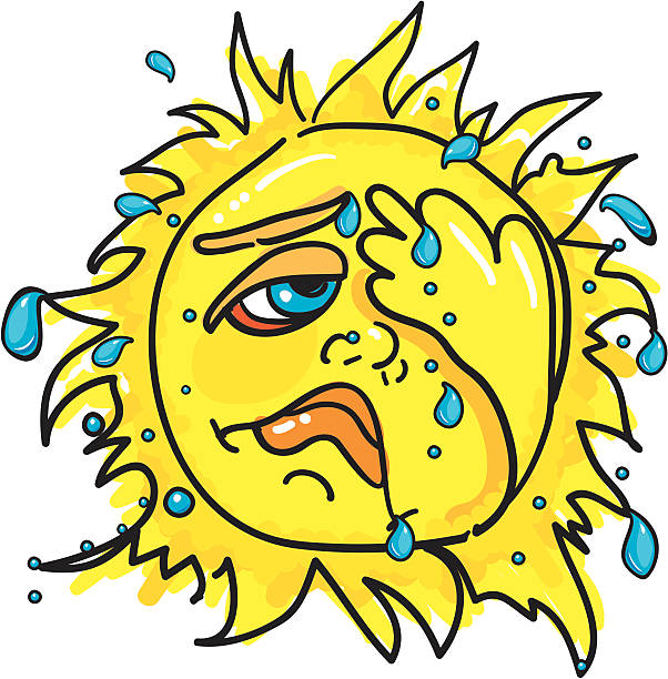 602x612 Sweating Sun Clipart