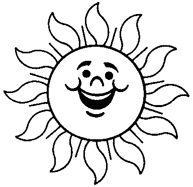 384x372 Black And White Sun Clip Art
