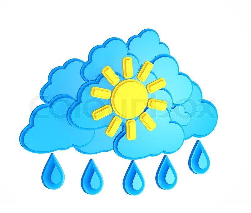 800x681 Sun, Cloud And Rain