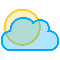 256x256 Sun Big Cloud Icon