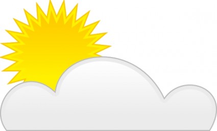 425x257 Sun Cloud Clip Art Vector Clip Art Free Vector Free Download