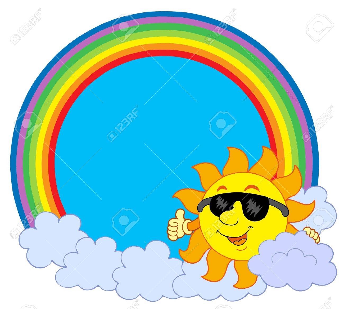 1300x1171 Sun Cloud Rainbow Clipart
