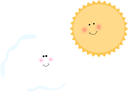 430x310 Sun And Cloud Clip Art