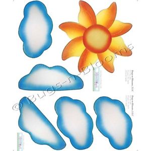 300x300 Wall Stickers Sun Cloud Kids Room Removable Vinyl Decals Mural