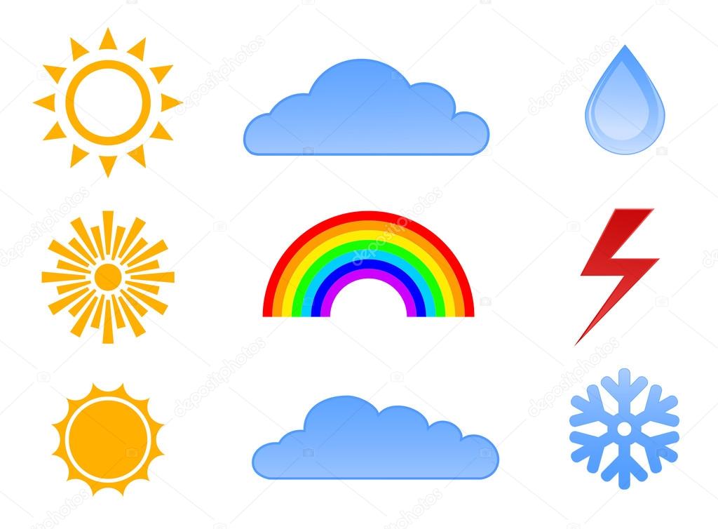 1024x754 Weather Icon Set