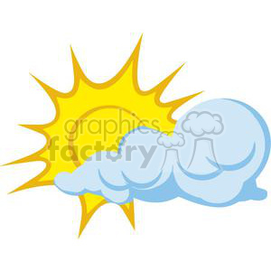 300x300 Royalty Free Sun Behind A Cloud 379848 Vector Clip Art Image