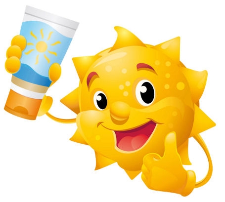 455x409 Suncream Clipart