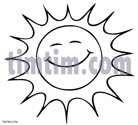 571x515 Free Drawing Of A Smiley Sun Bw From The Category Climate