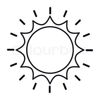 320x320 Symbol Sun In The Form Children's Drawing Stock Vector Colourbox