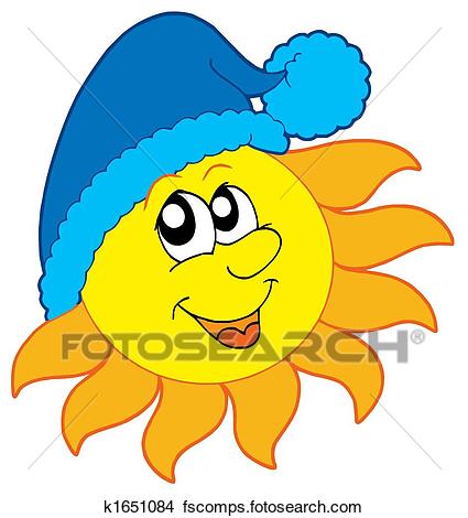 425x470 Drawings Of Sun In Winter Cap K1651084