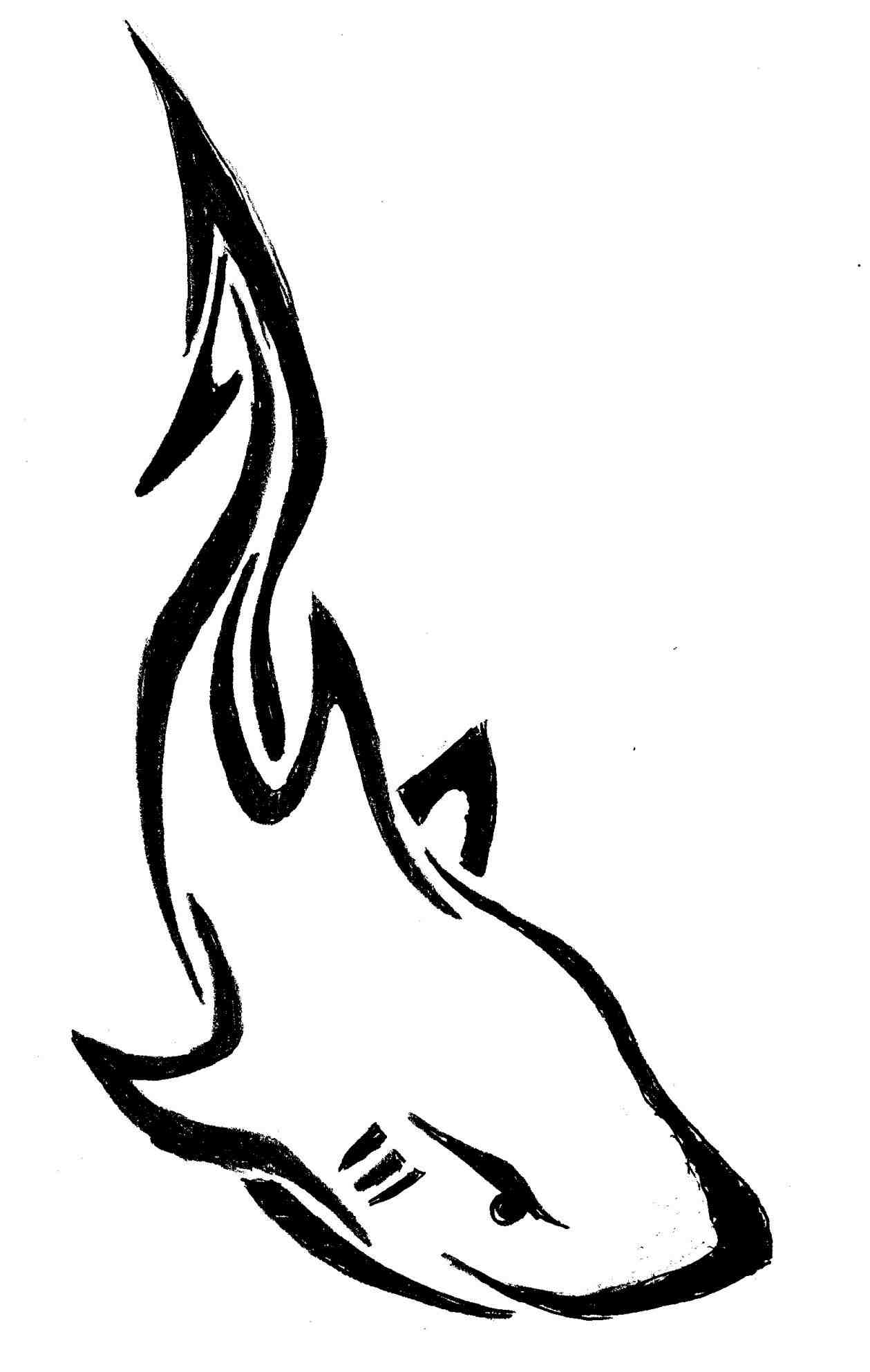 1259x1987 Hawaiian Tribal Drawings Shark