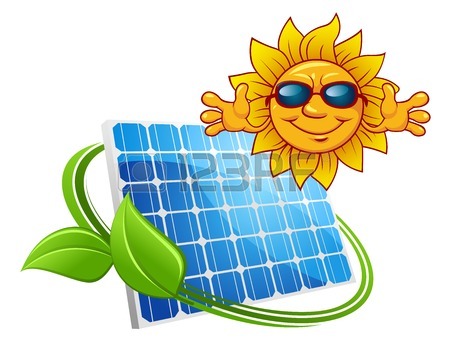 450x344 Solar Energy Concept With Happy Sun Wearing Sunglasses Above