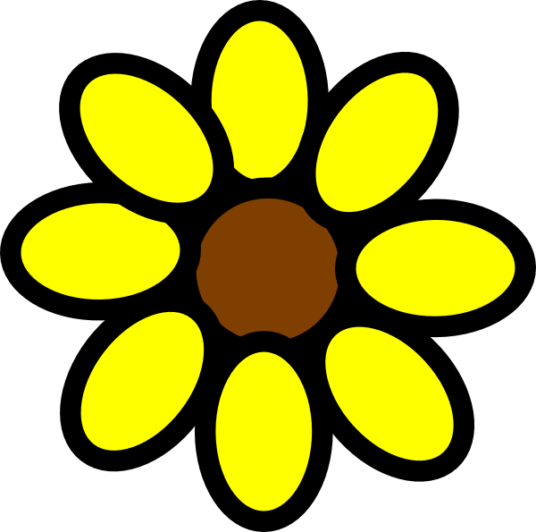 600x595 Sunflower Clip Art