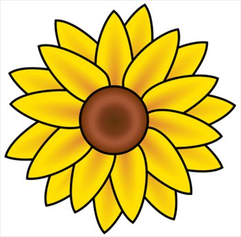 350x345 Black And White Sunflower Clip Art Clipart Panda