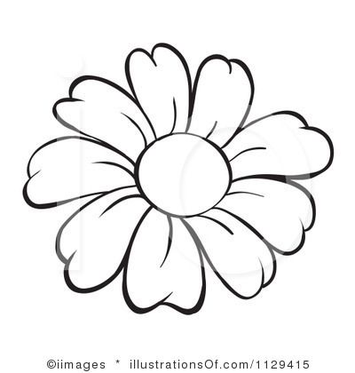 Sun Flower Clipart Black And White | Free download on ClipArtMag