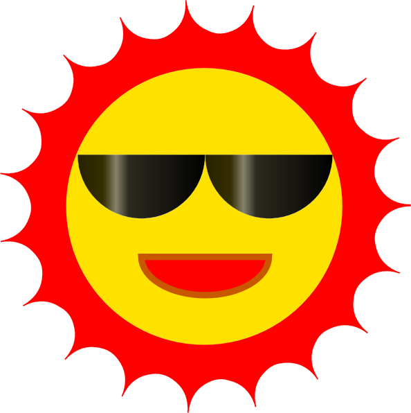 594x596 Sun With Sunglasses Clip Art Free Clipart Images 3