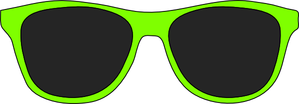 600x209 Green Sunglasses Clip Art
