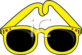 350x234 Picture Of A Pair Of Yellow Sunglasses In A Vector Clip Art