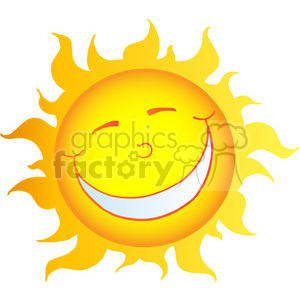 300x300 Royalty Free 12903 Rf Clipart Illustration Happy Smiling Sun