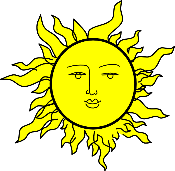 600x586 Sun With A Face By Rones Clip Art