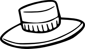 300x173 Hat Outline Clip Art
