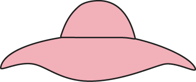 391x163 Pink Sun Hat Clip Art