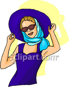 240x300 Woman Wearing Sunglasses And A Sun Hat