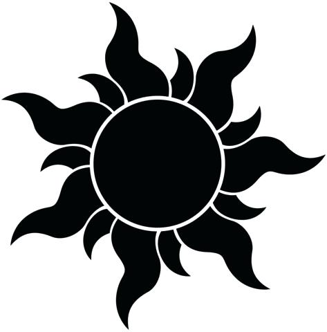 473x480 Sun Clipart Of A Shining Sun In Black And White Royalty Free