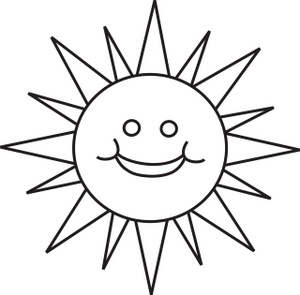 300x295 Sun Black And White Sun And Clouds Clipart Black White