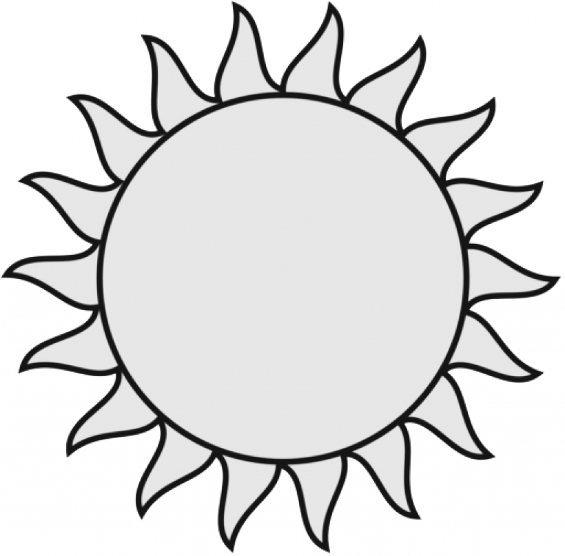 820x807 Sun Clipart Outline Png