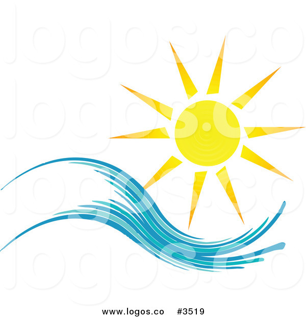 600x620 Royalty Free Summer Sun And Wave Logo By Kj Pargeter