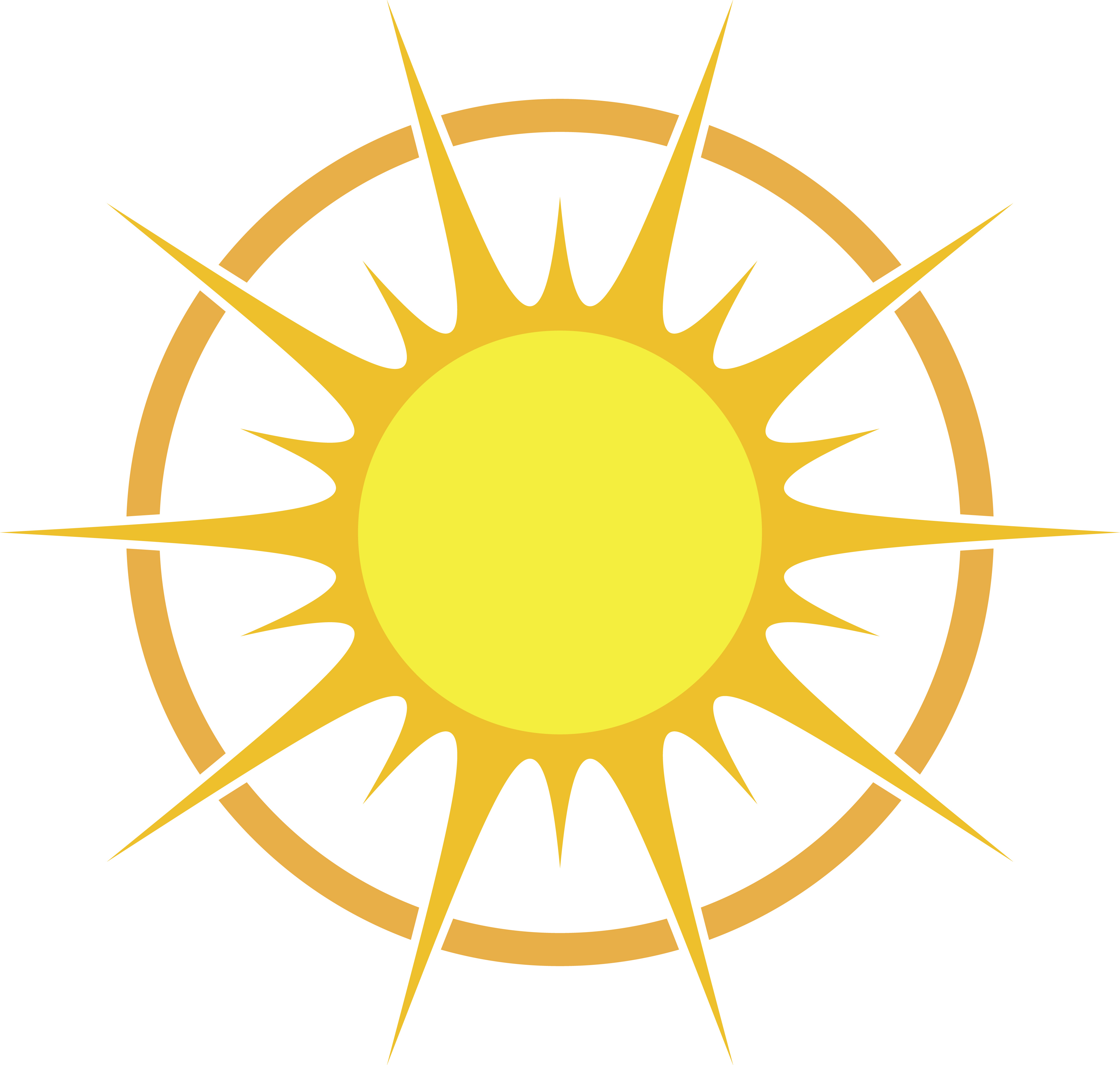 4000x3805 Clipart Of A Summer Sun