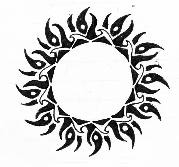600x562 Tribal Sun By Clearwater Art