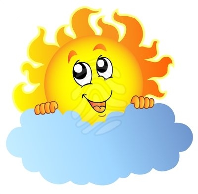 400x393 The Sun In Clouds Clip Art Newsletter Cliparts