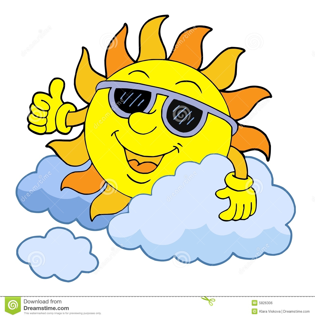 1300x1313 Sun With Sunglasses Royalty Free Stock Image